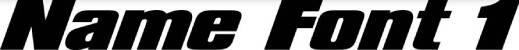 Name Font 1