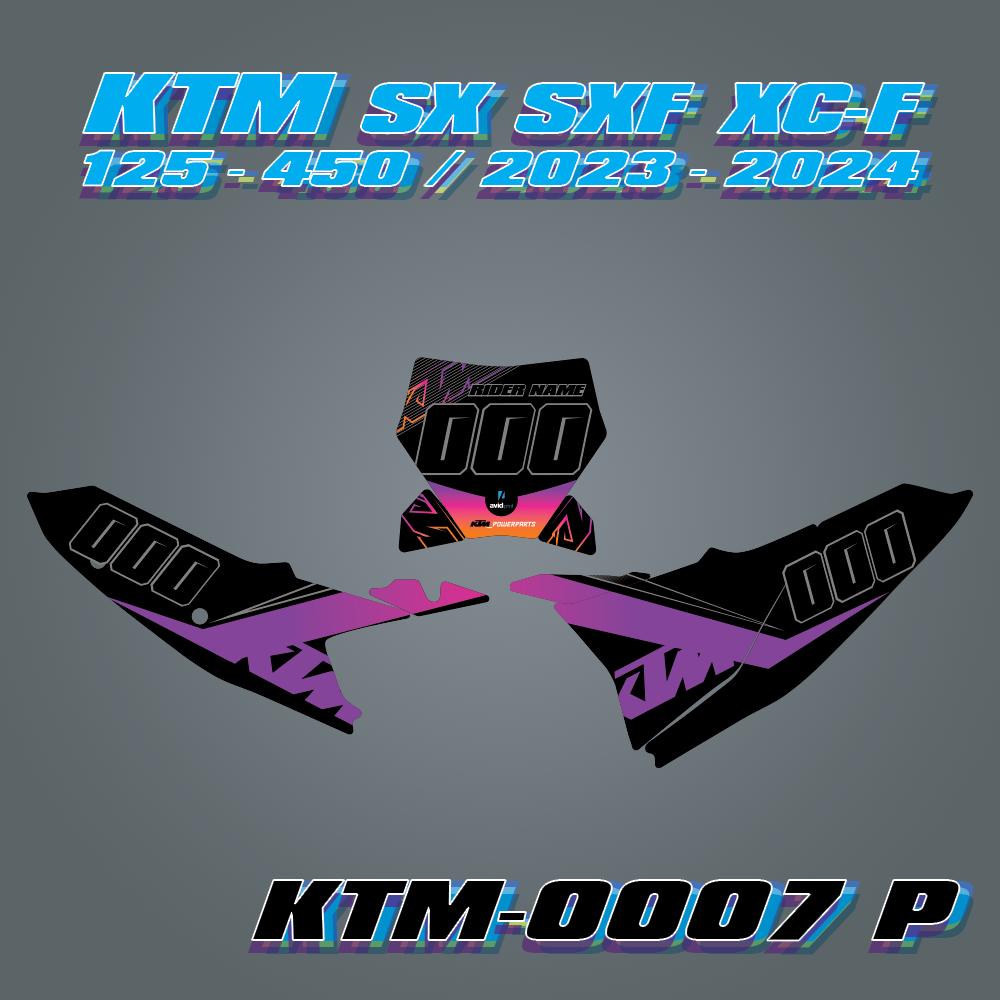 Enjoy Mfg Seat Cover For KTM SX/SXF/XC 125-450 (2023-2025) | All Black/Grey Ribbed Gripper Style
